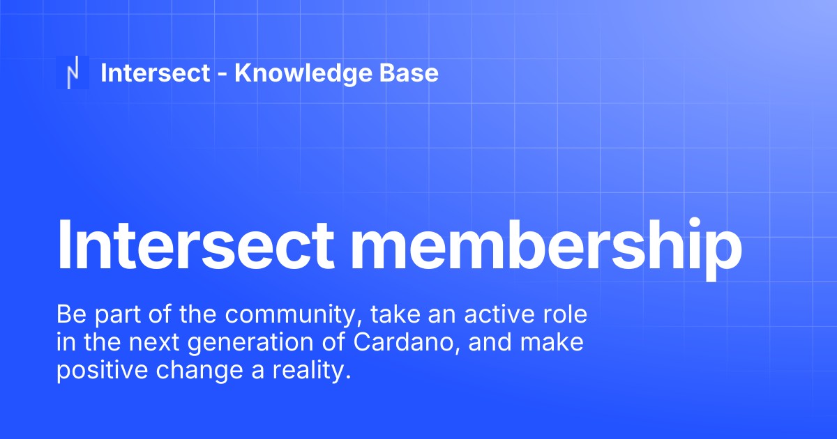 Intersect membership | Knowledge Base | Intersect - Knowledge Base